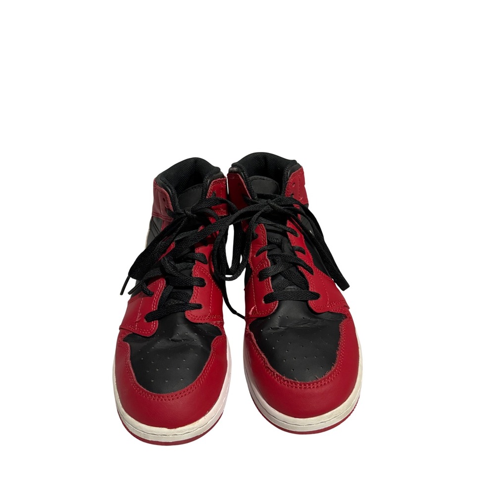 Nike Air Jordan 1 Mid Kids Gym Red Black White‎ Sneakers 554725-610 Size 6.5